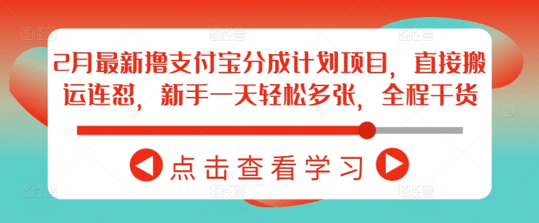 支付宝撸钱项目：零基础日入百元，实战技巧全解析-挪课网