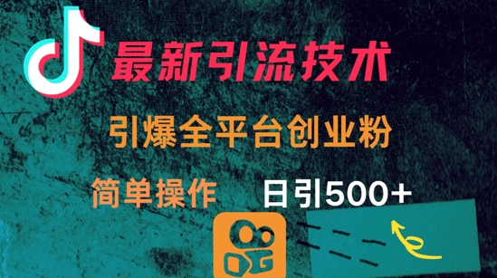 最牛引流技巧：创业爆火，零门槛日入300+-挪课网