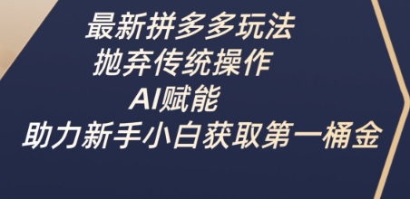 拼多多新玩法：AI赋能助力新手快速盈利-挪课网