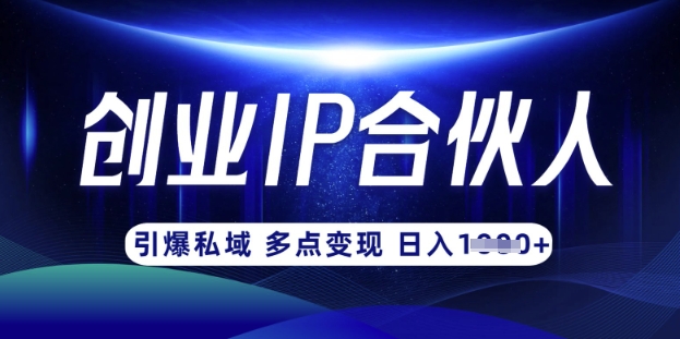 从零开始：创业IP合伙人网创实战，助你月入过万-挪课网