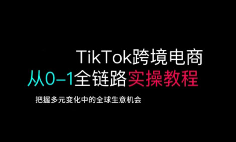 TikTok跨境电商全链路实操指南：抓住全球生意机会-挪课网